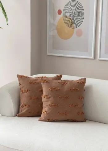 Set mbulesash për jastëkë (2 copë), Evila Originals, Tuffet, ngjyrë kafe, v7