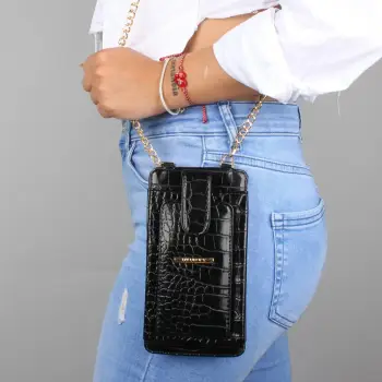 Portofol me çantë për telefon, ngjyrë e zezë, Zoozie Bags, 1166