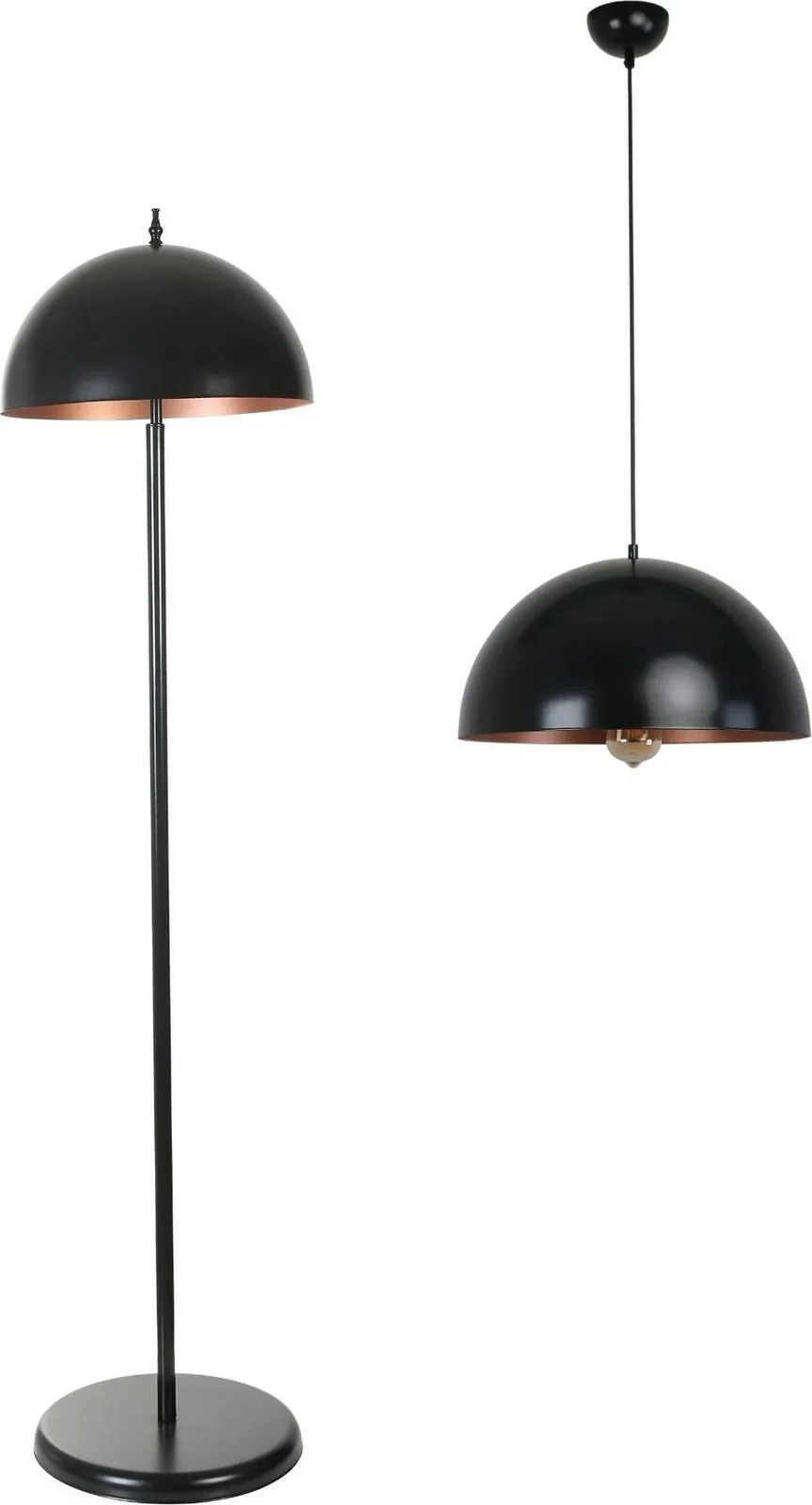 Set llambë tavani dhe llambadar Opviq, ngjyrë e zezë, 8872-1 - 2