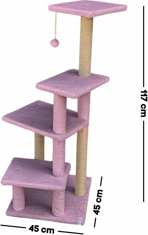 Dërrasë për gërvishtje për mace, Paws & Whiskers, Alessi, ngjyrë rozë e zbehtë - 4