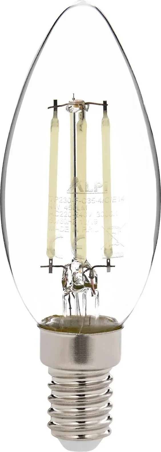Llambë LED Opviq, E14, e bardhë, transparente - 1