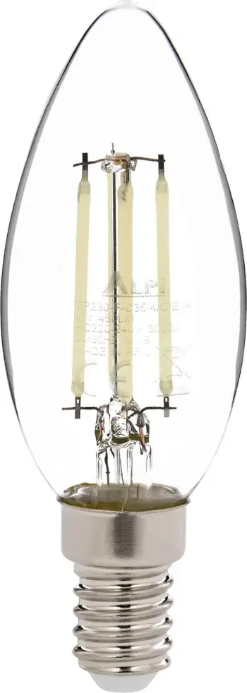 Llambë LED Opviq, E14, e bardhë, transparente