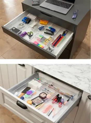 Set organizues për sirtar, transparent, 8 copë
