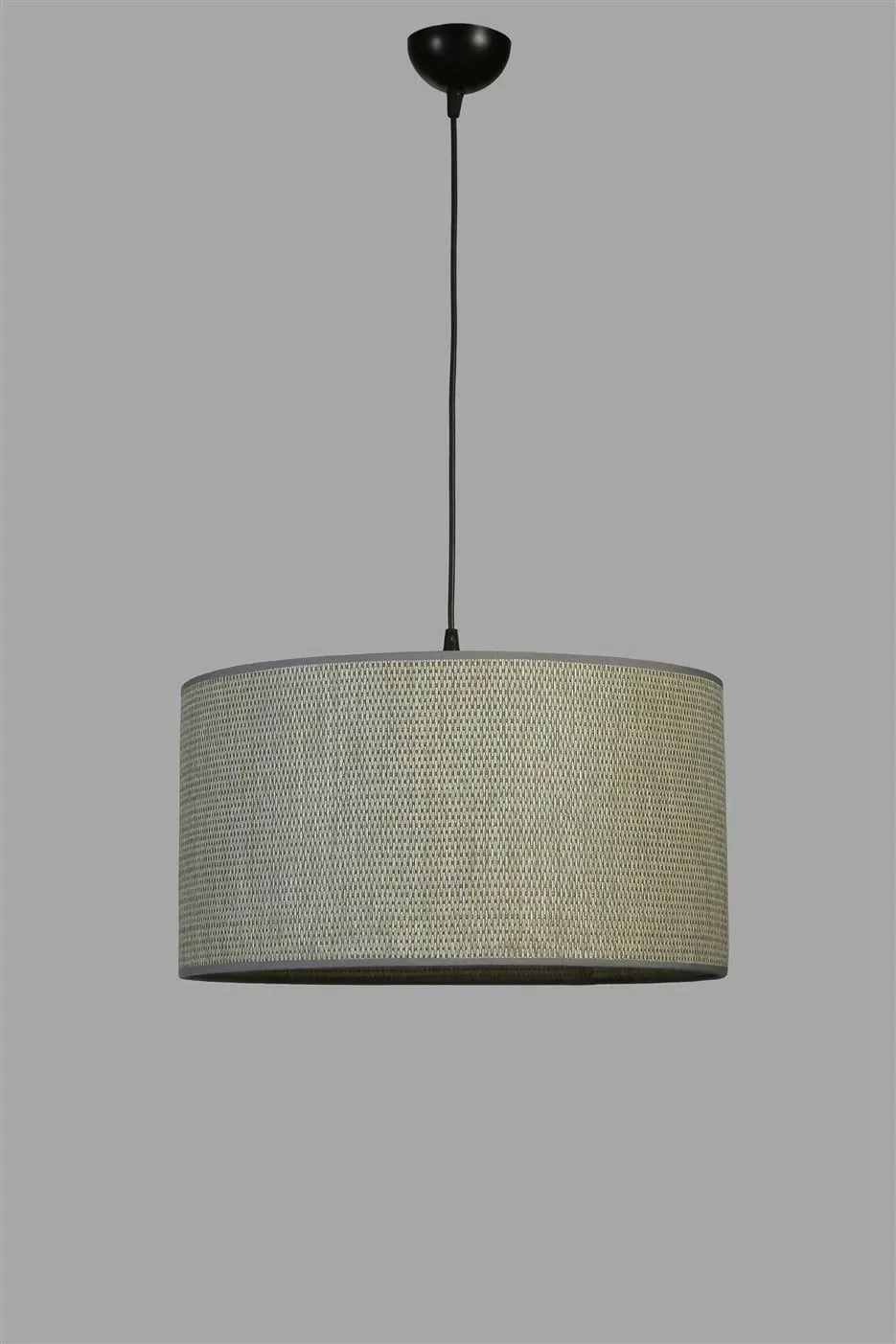 Llambë tavani Opviq, metal dhe bambu, gri/zi, 45x70cm - 3