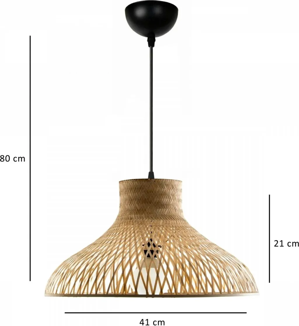 Llambë tavani Opviq, bambu, AYD-3673, bezhë/zezë - 2