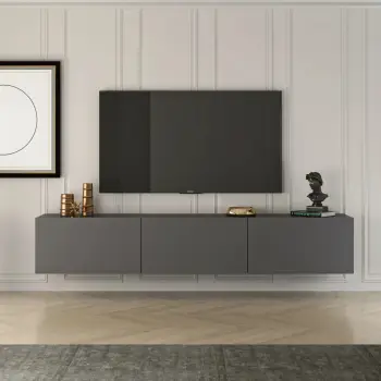 Komodë TV, ngjyrë antracit, Skye Decor, 150x30x32cm