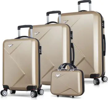 Set valixhesh (4 copë), ngjyrë ari, Zoozie Bags, 8237