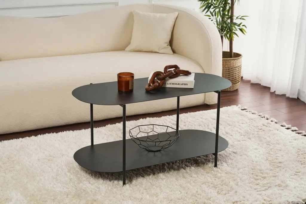 Tavolinë kafeje Skye Decor, SHB-014, ngjyrë e zezë - 2