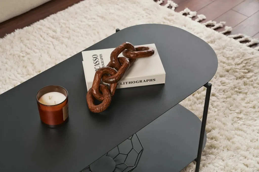 Tavolinë kafeje Skye Decor, SHB-014, ngjyrë e zezë - 3