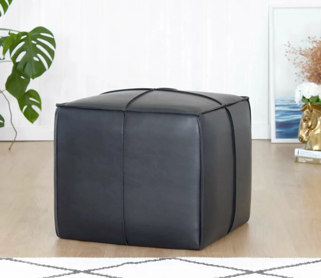 Puf i zi prej lëkure PU, Atelier del Sofa, Ottowel - 1