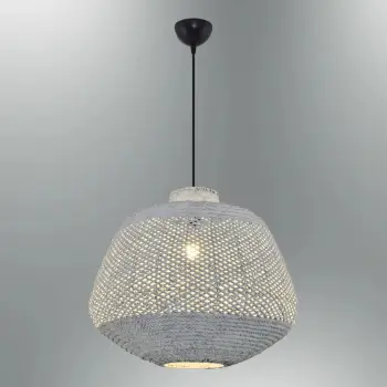 Llambë tavani Opviq, ratan, trup plastik, e bardhë, 50x120cm, 4461-13-01