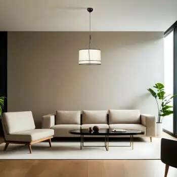 Llambë tavani Opviq, 8802-2, trup metali, kapak stofi, e zezë/krem, 40x70cm