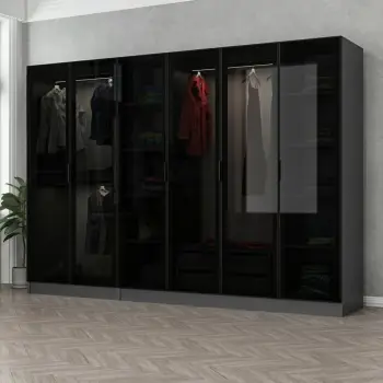 Dollap Skye Decor, anthracite e zi, 270x190x52cm