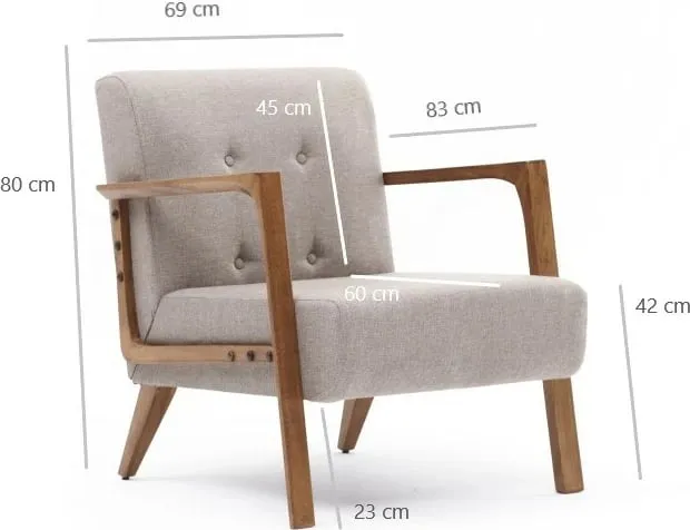 Karrige Wing Atelier del Sofa, Kemer, krem - 8
