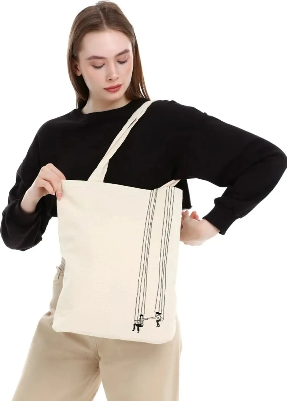 Tote bag Zoozie Bags, krem, 1195 - 2