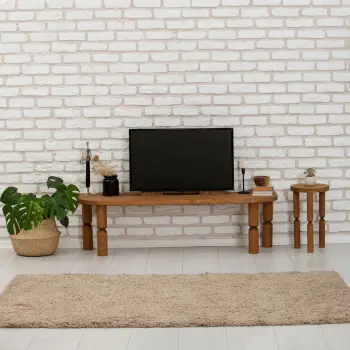 Komodinë TV Skye Decor, ngjyrë geshtenjtë, Ida