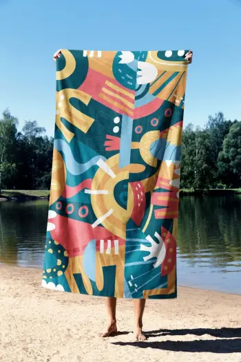 Peshqir plazhi Mijolnir, Move Like Matisse, 90x150cm, shumëngjyrësh