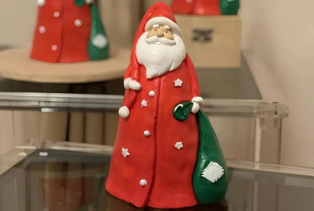 Objekt dekorativ Santa Claus, ngjyrë e kuqe, CY0650 - 2