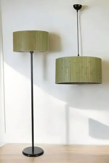 Set llambë tavani dhe llambë dyshemeje Opviq, 8873-3, ngjyrë e gjelbër