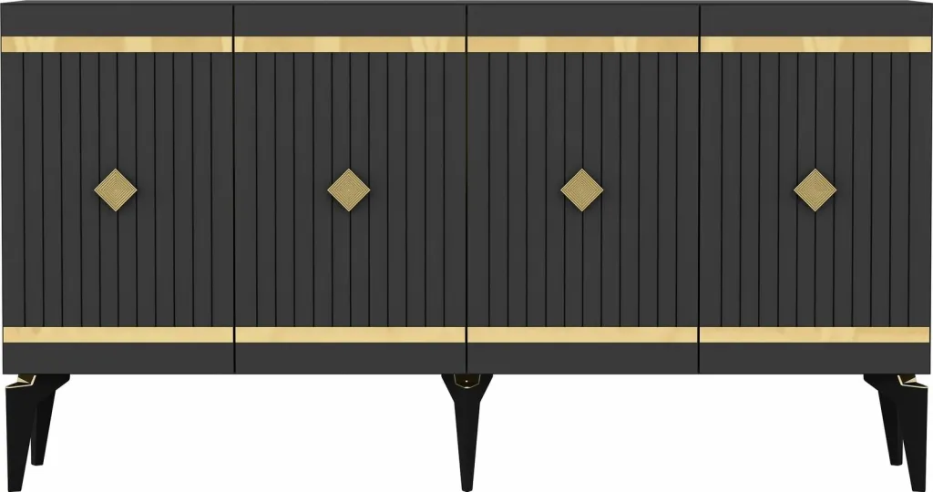 Konsolë Skye Decor, Lenora, antracit, ar - 5