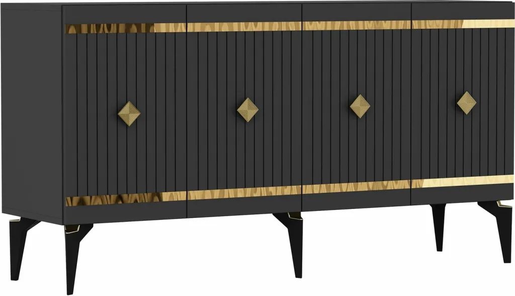 Konsolë Skye Decor, Lenora, antracit, ar - 6