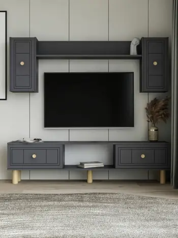 Njësi TV Dario Bohem, ngjyrë antracit, Skye Decor