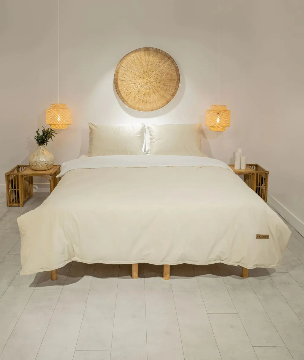 Set mbulesë për jorgan dopio Linda, krem - 2