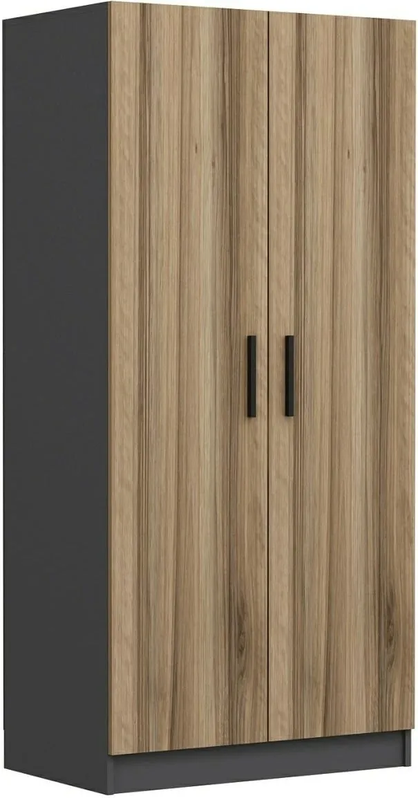 Dollap Skye Decor, ngjyrë antracit dhe lis, 190cm - 7