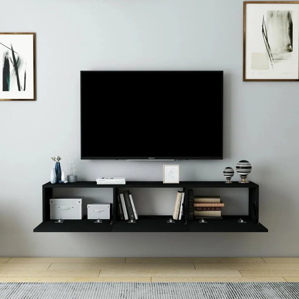 Komodë për TV, ngjyrë e zezë, Skye Decor Denby - 4