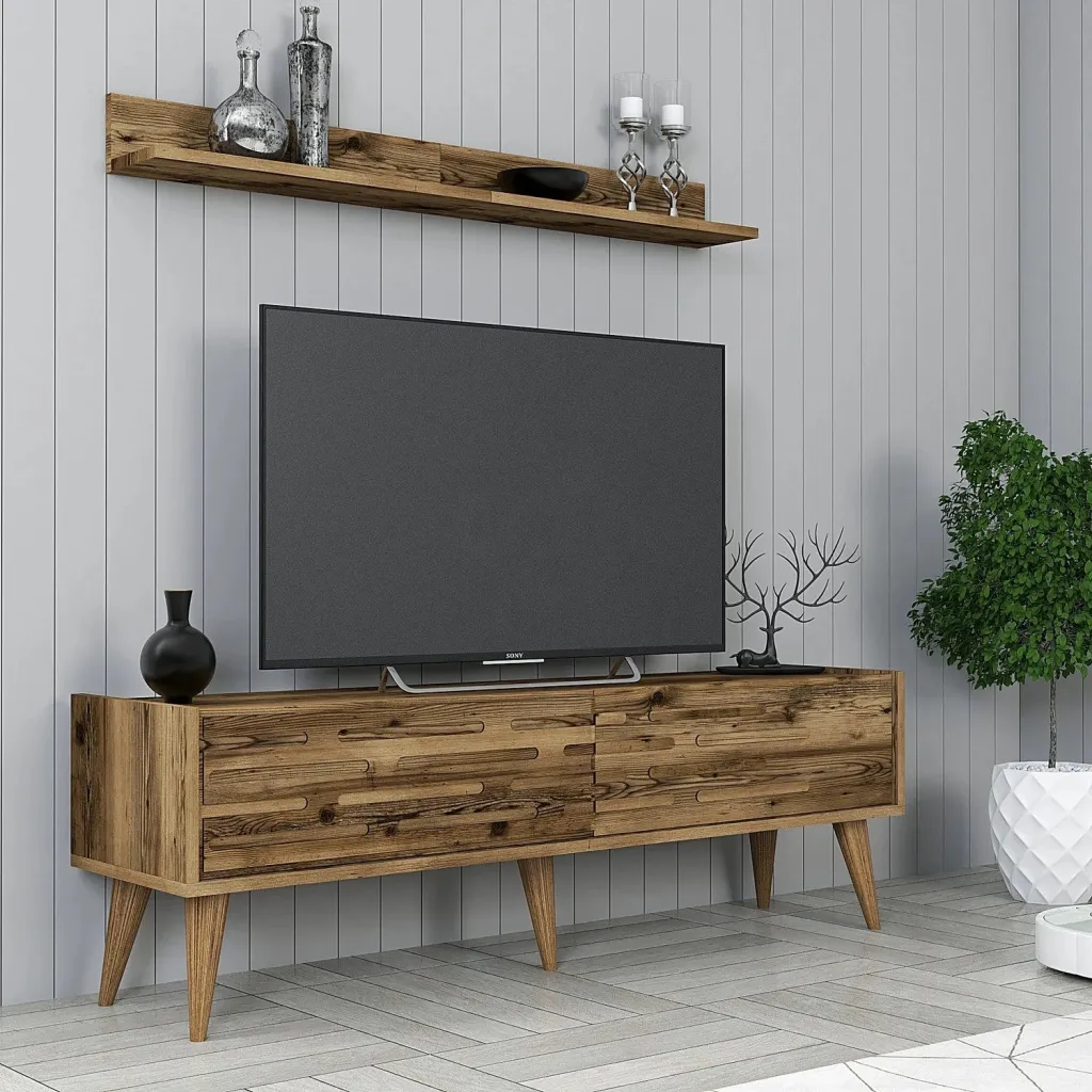 Njësi TV Valensiya, ngjyrë arre, 140 cm, Skye Decor - 2