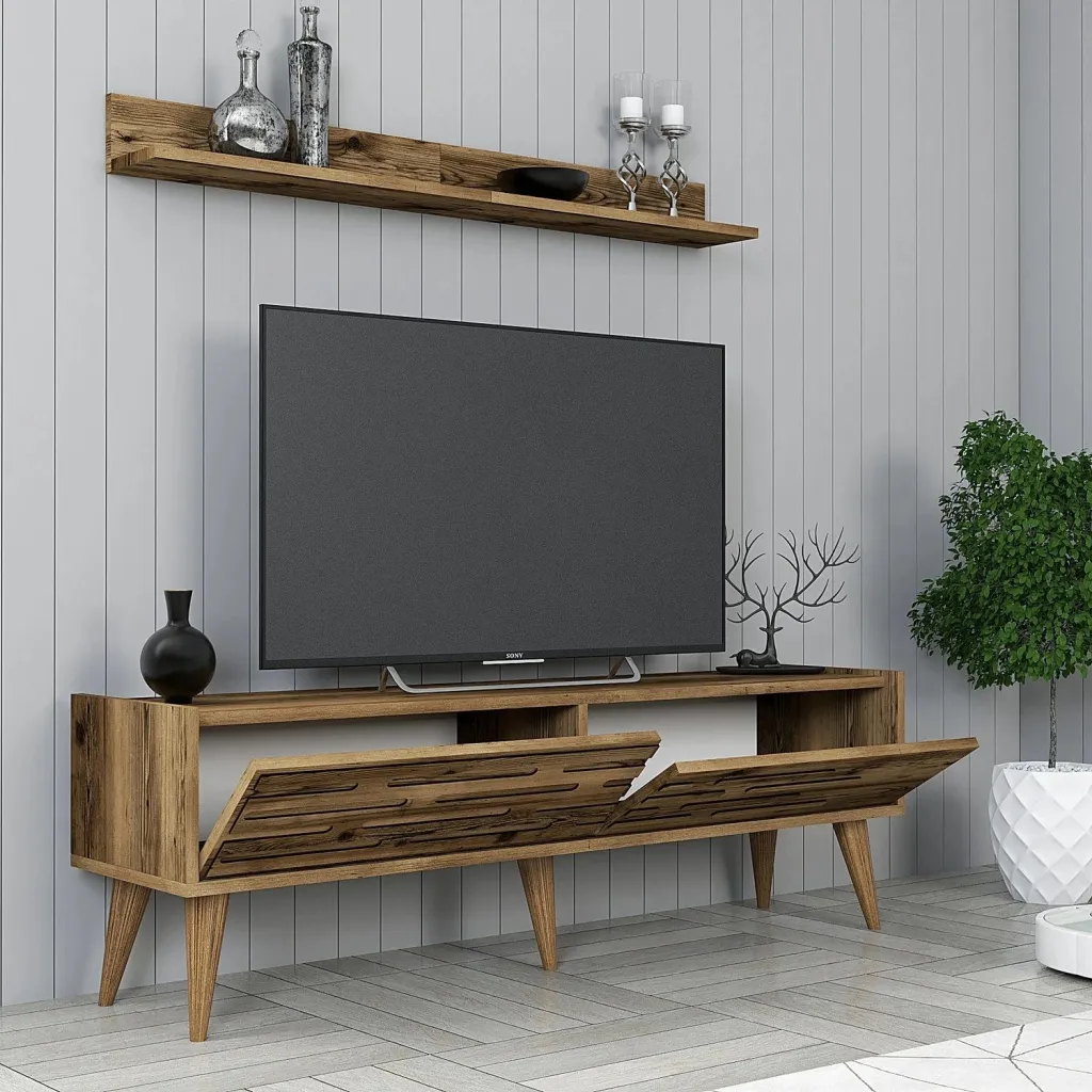 Njësi TV Valensiya, ngjyrë arre, 140 cm, Skye Decor - 3