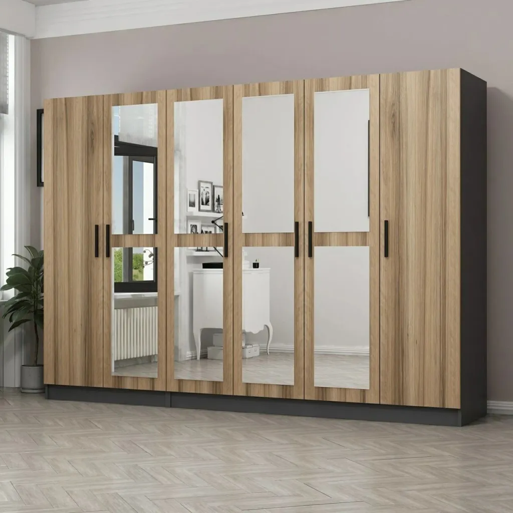Dollap garderobe, ngjyrë dore, Skye Decor, 270x190x52 cm - 1