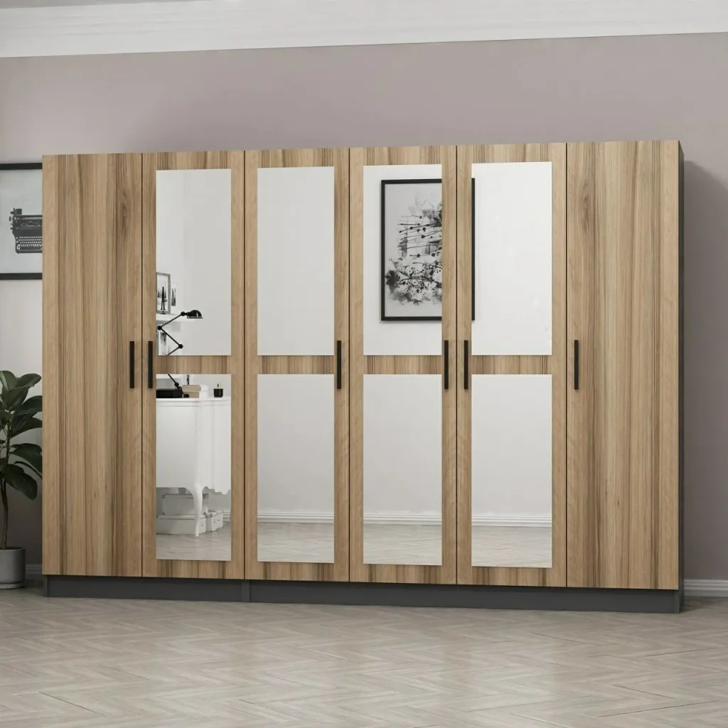 Dollap garderobe, ngjyrë dore, Skye Decor, 270x190x52 cm - 3