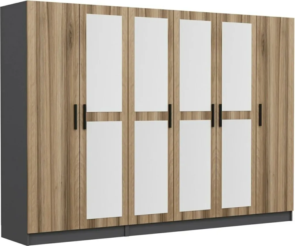 Dollap garderobe, ngjyrë dore, Skye Decor, 270x190x52 cm - 7