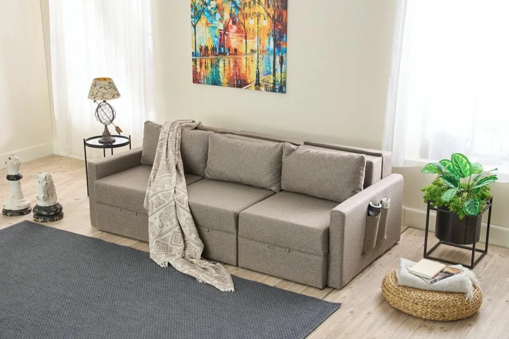 Divan-krevat treshe, Atelier del Sofa, Saros, ngjyrë kafe - 1