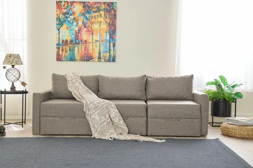 Divan-krevat treshe, Atelier del Sofa, Saros, ngjyrë kafe - 2