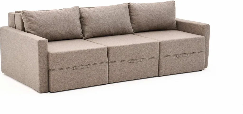 Divan-krevat treshe, Atelier del Sofa, Saros, ngjyrë kafe - 4