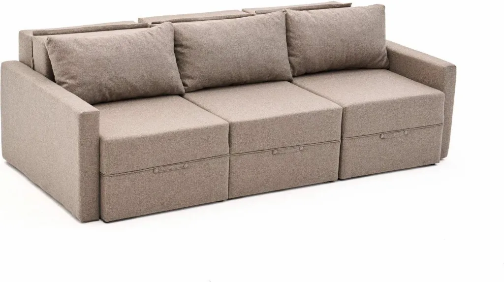 Divan-krevat treshe, Atelier del Sofa, Saros, ngjyrë kafe - 5
