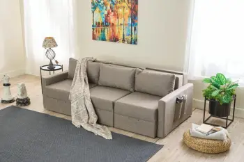 Divan-krevat treshe, Atelier del Sofa, Saros, ngjyrë kafe