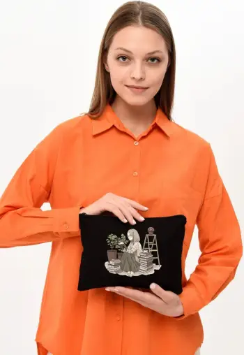 Çantë make-up Zoozie Bags, e zezë, 25x18cm