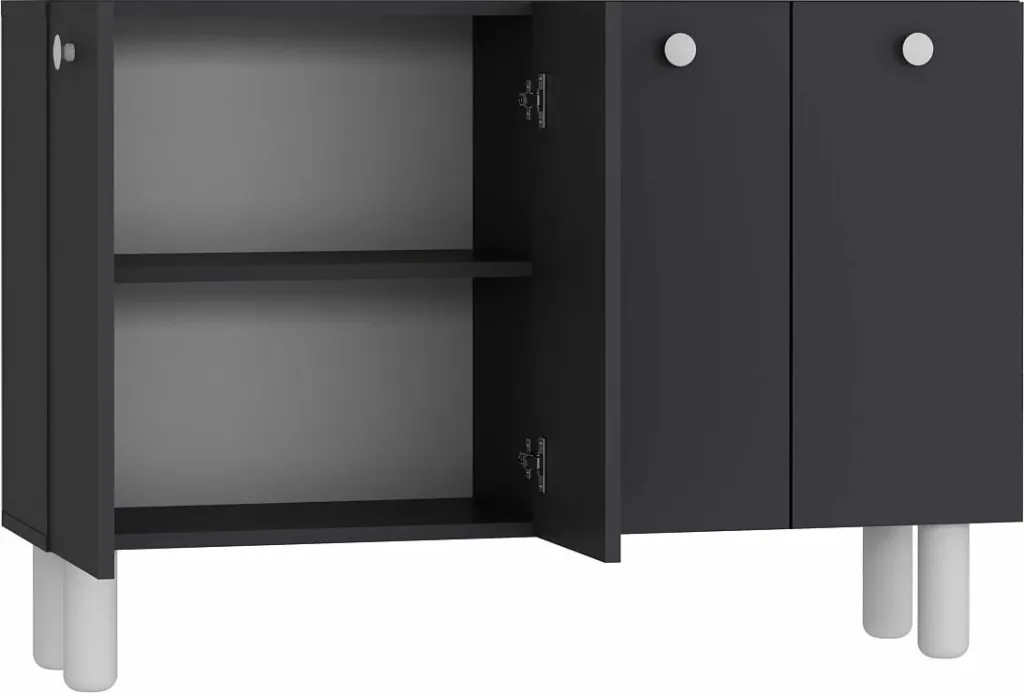 Konsol Skye Decor, Ilay Bohem, antracit-bardhë - 6