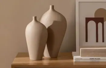 Set vazo qeramike, ngjyrë kafe e çelët, Evila Originals, CY0160