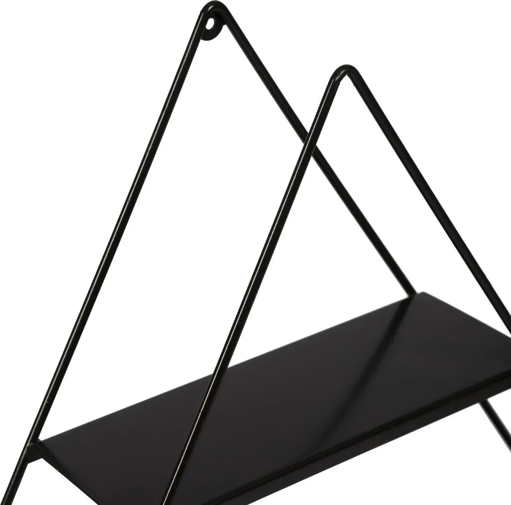 Raft muri trekëndësh, metal i zi, Skye Decor, Cara - 6