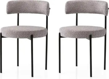 Set karrigash (2 copë), Skye Decor, Gını - 4006 V2, e zezë dhe gri