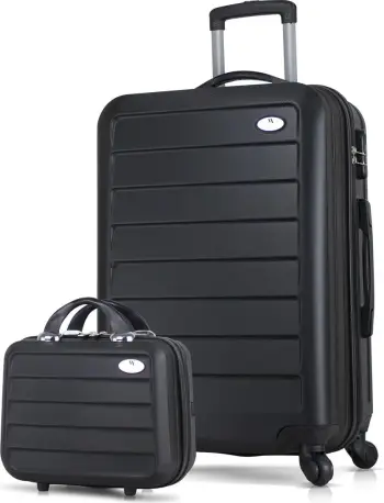 Set valixhesh (2 copë), ngjyrë e zezë, Zoozie Bags, 1642