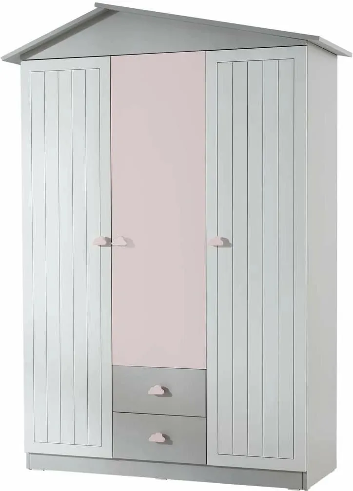 Dollap Skye Decor, rozë-gri, 130x204x57cm - 1