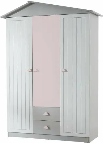 Dollap Skye Decor, rozë-gri, 130x204x57cm