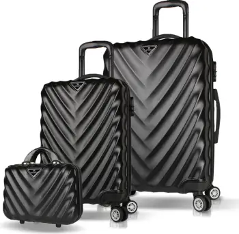 Set valixhesh (3 copë), ngjyrë e zezë, Zoozie Bags, 7507
