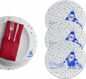 Set 4 nënshtrues tavoline Hermia Concept, shumëngjyrëshe, 37cm