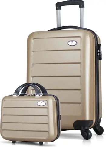 Set valixhesh (2 copë), ngjyrë ari, Zoozie Bags, 8473